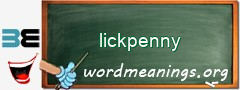 WordMeaning blackboard for lickpenny